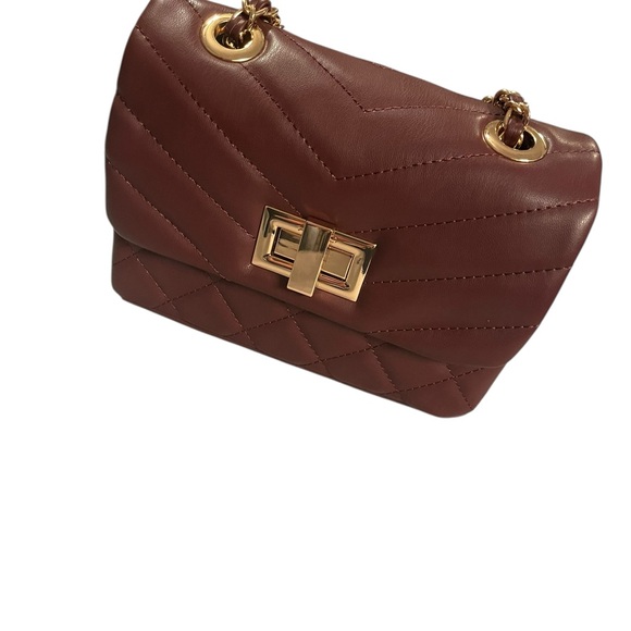 Aldo Burgundy Quilted Chain Bag NWT - Picture 4 of 6